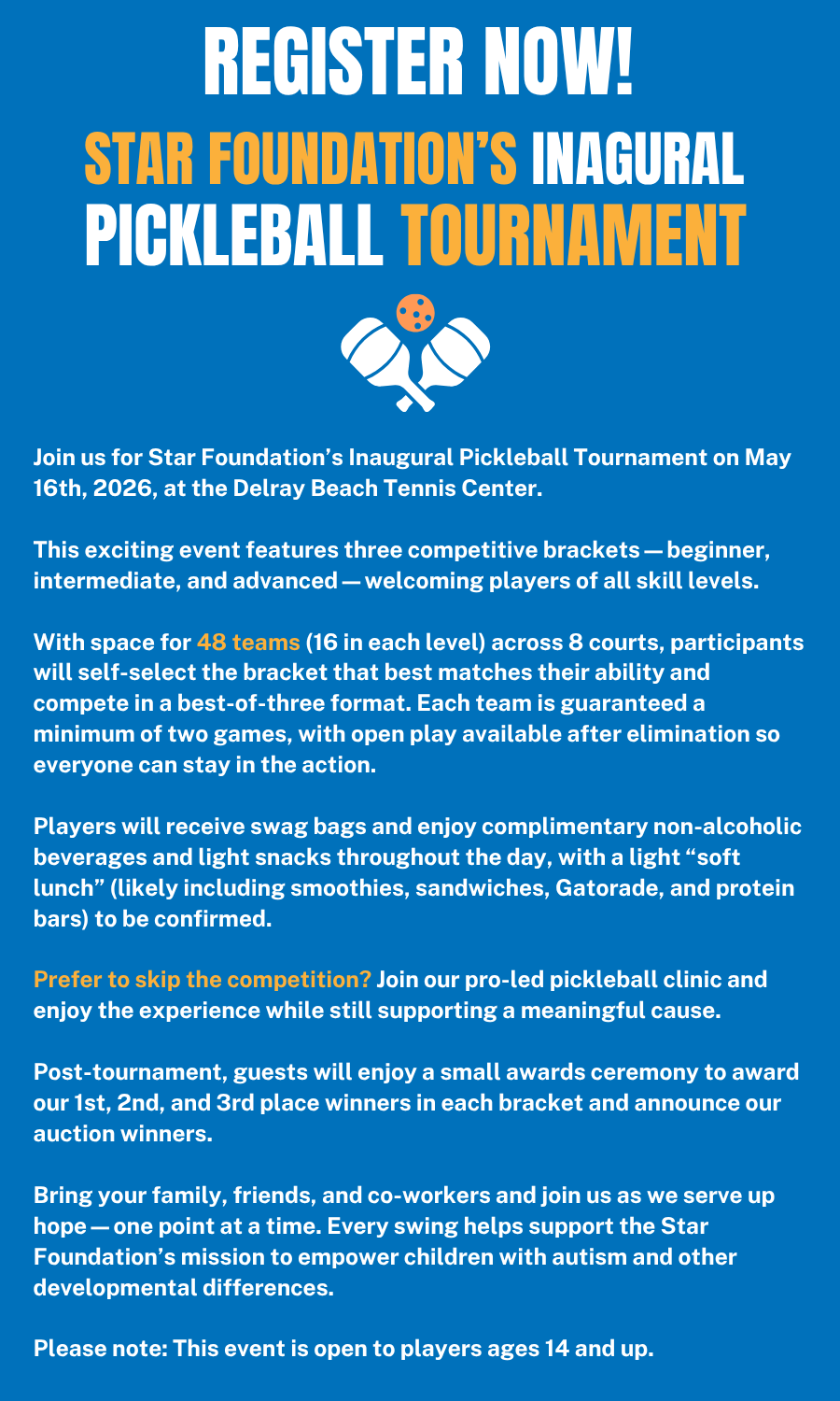 The Star Classic - Pickleball For a Purpose Flyer (3 x 3 in) (4).png